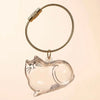 Pet Memorial Hair Keepsake Keychain with Transparent Storage Pendant