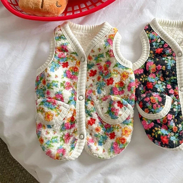 Abrigo Floral para Perros y Gatos Pequeños