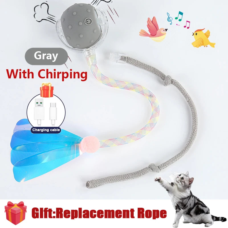 Interactive Chirping Cat Toy Ball with Motion Activation
