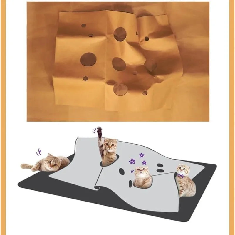 Foldable Cat Play Tunnel & Activity Mat