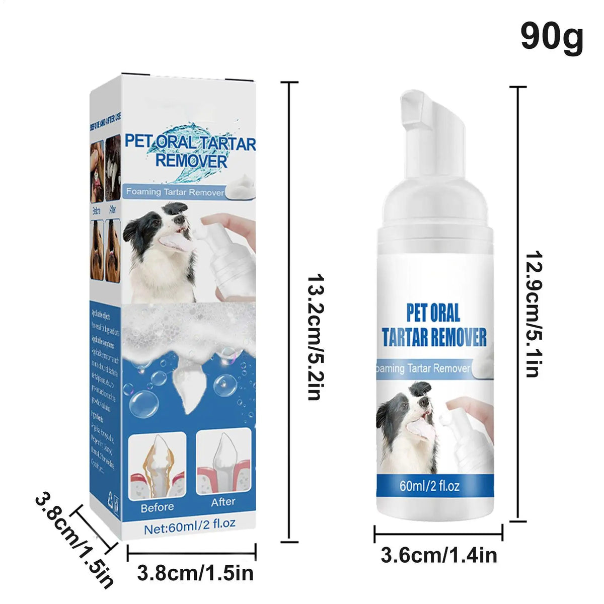 Natural Dental Care Foam for Dogs – Tartar Remover & Fresh Breath Solution