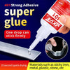 A hand applies a drop of super glue to a metal surface, demonstrating its strong adhesive properties.