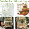A variety of bird cages and a large, round cage are shown, demonstrating suitability for different bird sizes.
