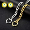 Polished Stainless Steel Slip Chain Dog Collar for Training and Walking