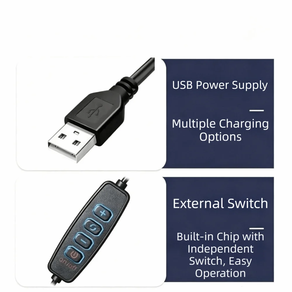 Waterproof LED Aquarium Clip Light with 3 Color Modes