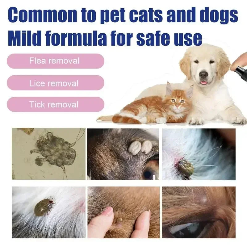 Spray Natural Antipulgas y Garrapatas para Gatos y Perros