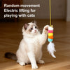 Smart Hanging Cat Toy with Feathers and Twin Ropes