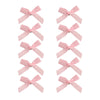 A set of pink ribbon bow hair clips for girls