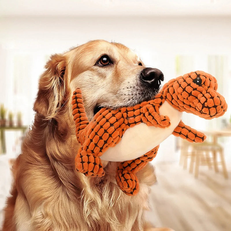 Jouet en peluche doux pour dinosaure, idéal pour les petites races de chiens
