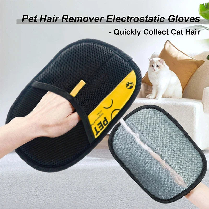 Reusable Pet Hair Removal Gloves