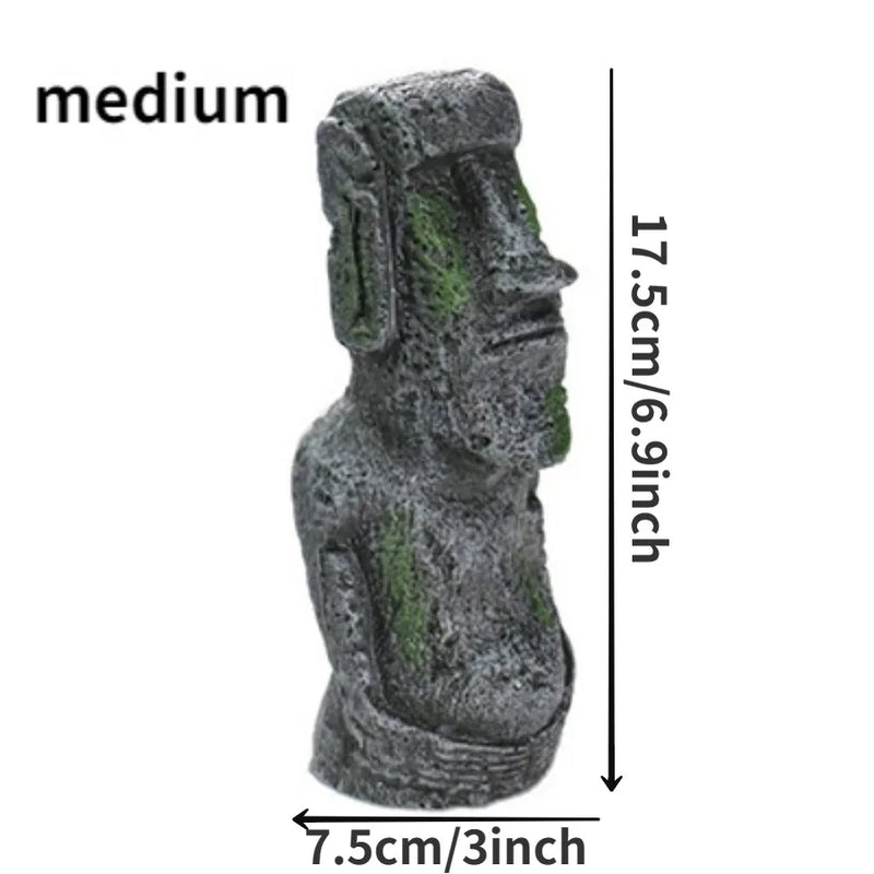 Moai-Resin-Aquariumstatue von der Osterinsel