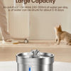 Fuente de Agua para Mascotas de Acero Inoxidable