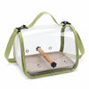 Transparent Bird Carrier with Wooden Perch