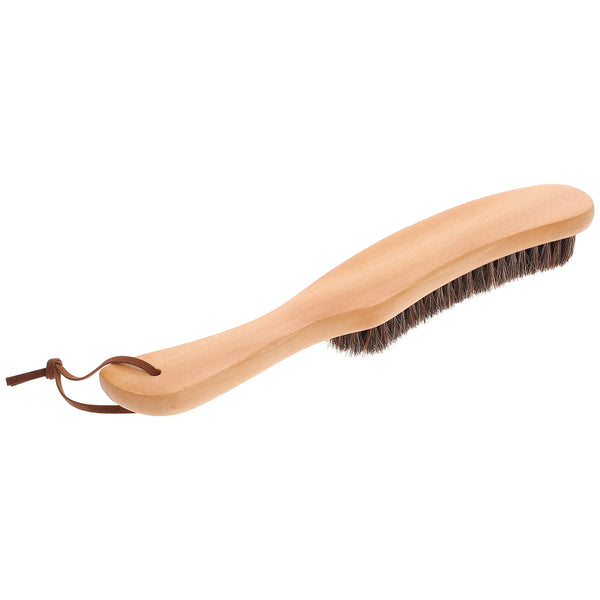 Brosse à Vêtements en Crin Naturel avec Manche en Bois