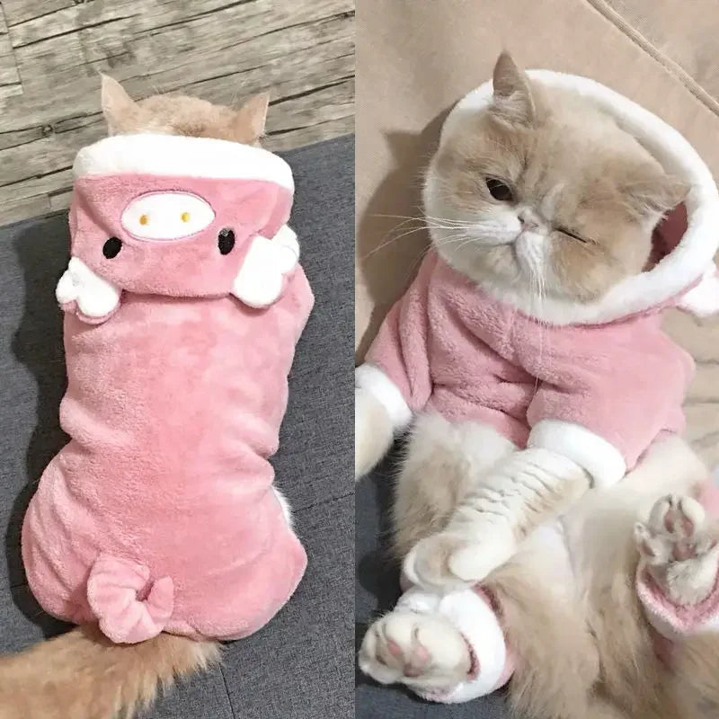 Mono con Capucha de Forro Polar para Mascota