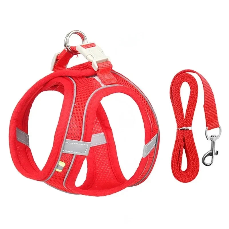 Breathable Adjustable Dog and Cat Harness Vest with Reflective Safety