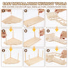 Instructions montrent comment installer facilement un ensemble d'escalade en bois naturel pour hamsters de compagnie.