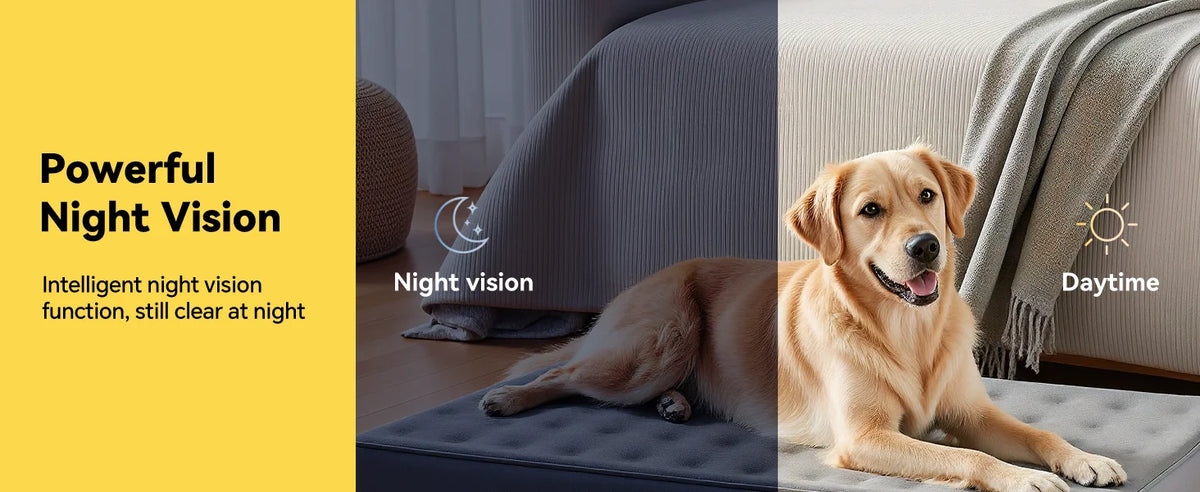 Smart Pet Robot Camera with 360° Movement and Two-Way Audio