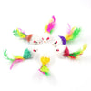 Interactive Plush Cat Toy with Feather Teaser