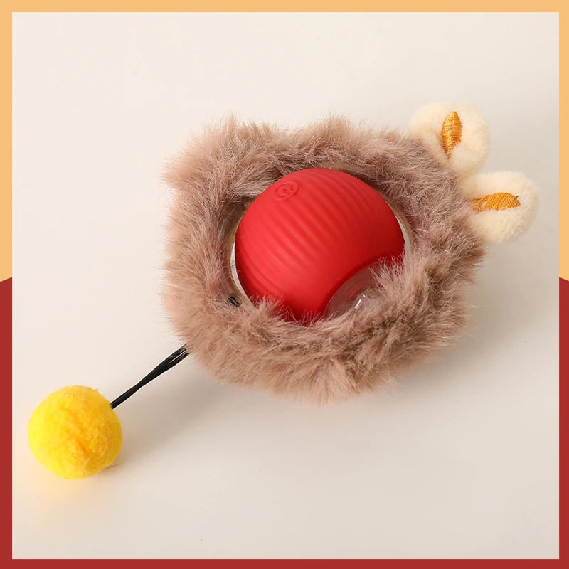 Intelligenter interaktiver Katzenspielball mit Ladeetui