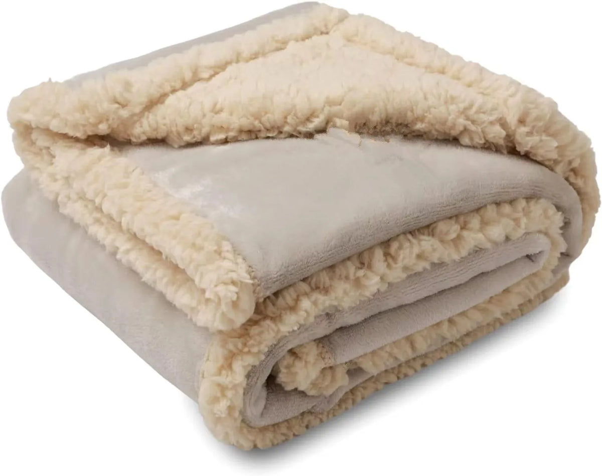 Luxury Shaggy Waterproof Blanket with Microfibre Fleece