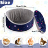 Cozy Fleece Hideout Bed for Small Pets with Removable Cushion