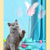 Interactive Cat Turntable Toy with Feather Wand and Rolling Ball