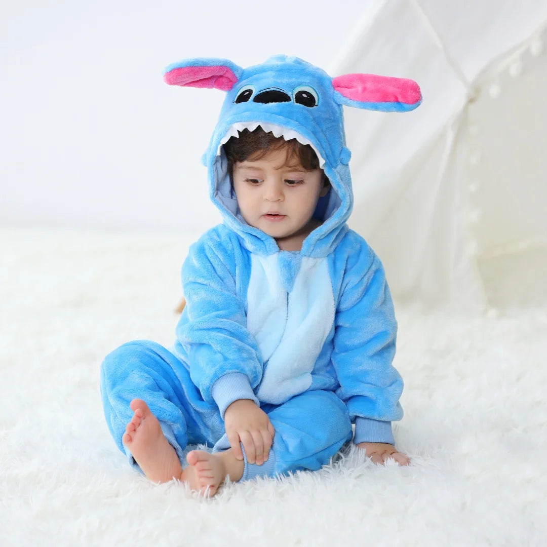 Baby Animal Kigurumi Romper with Hood
