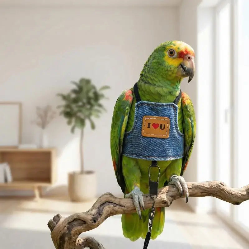 Adjustable Parrot Flying Harness with Leash for Small to Medium Birds