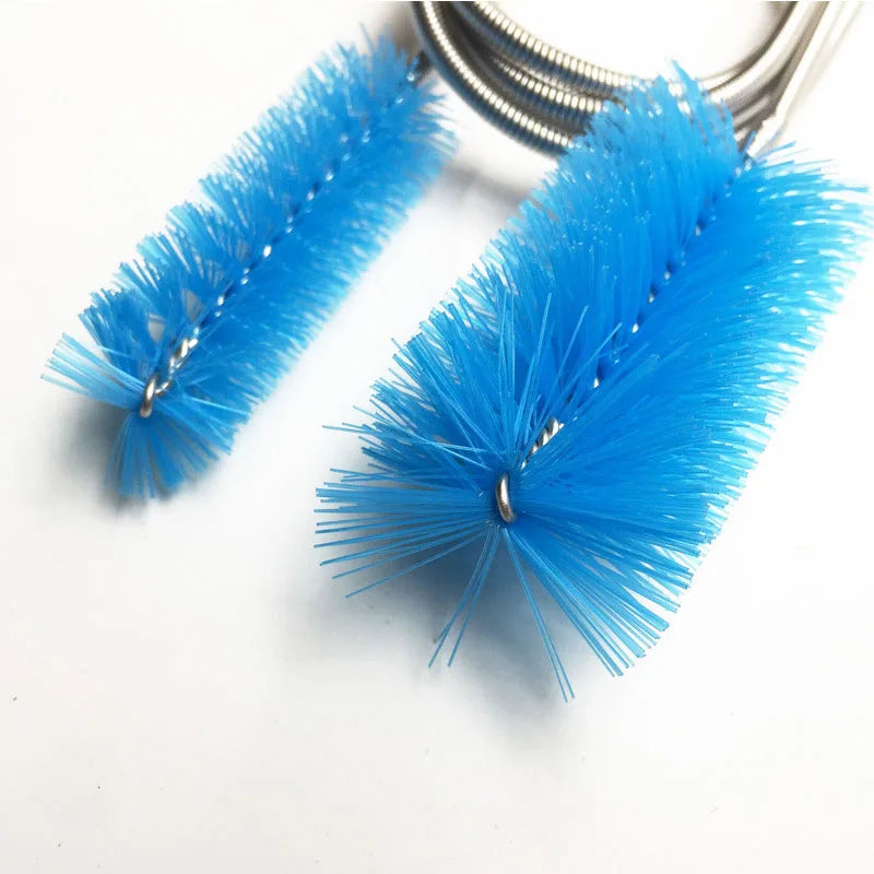Stainless Steel Aquarium Cleaning Brush Double Head Lily Pipe
