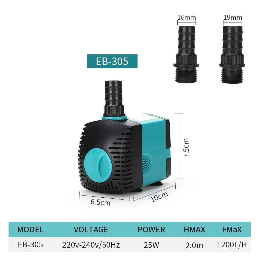 Submersible Aquarium Water Pump with Adjustable Flow
