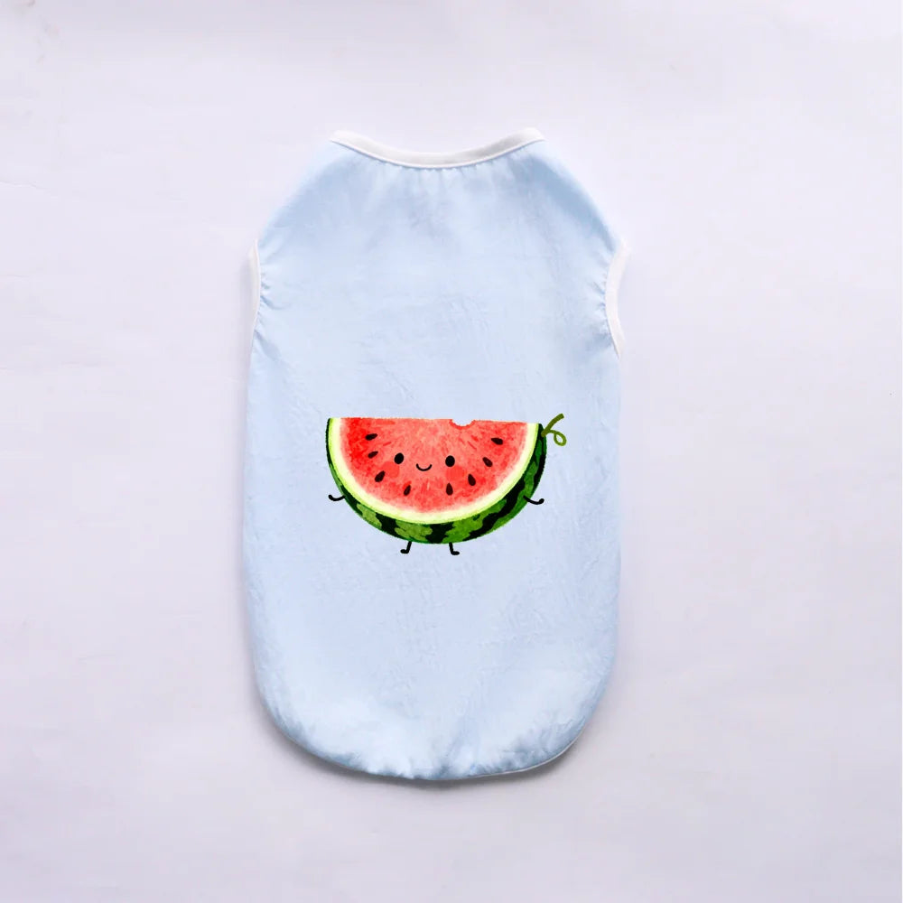 Breathable Fruit Print Pet Vest for Small Dogs and Cats