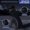 Reflective Waterproof Dog Coat with Fleece Lining and Leash Hole