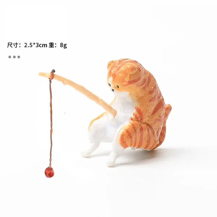 Décoration Aquarium Chat Pêcheur