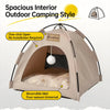 Foldable Semi-Enclosed Pet Tent Bed for Small Dogs and Cats