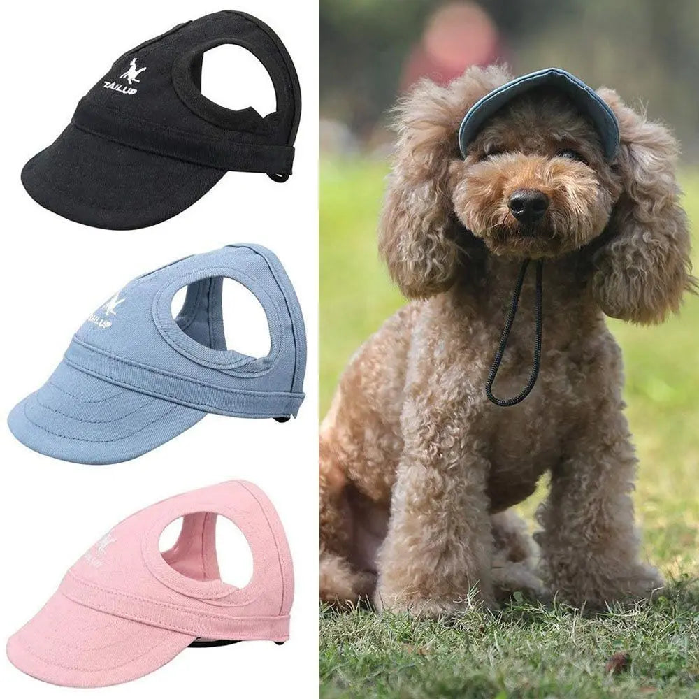Adjustable Pet Baseball Hat with Ear Holes