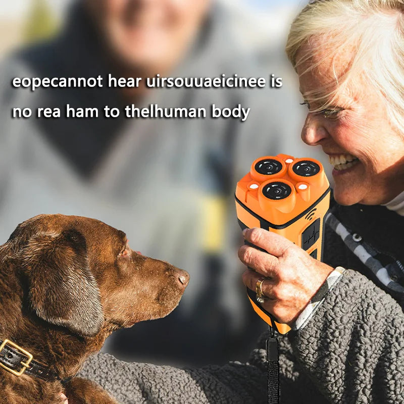 Rechargeable Ultrasonic Dog Bark Deterrent with LED Light