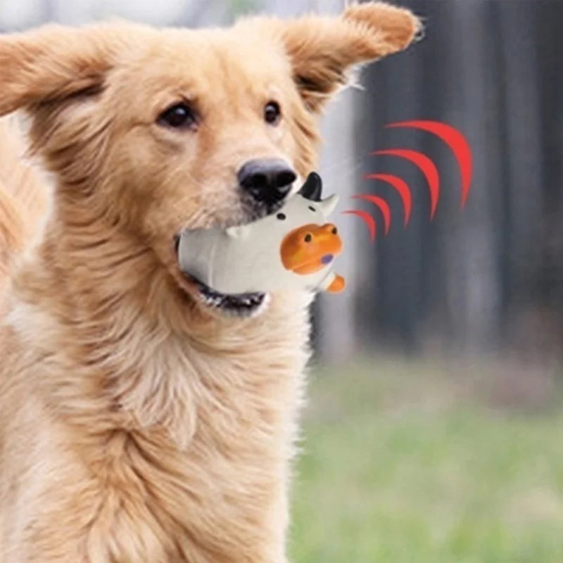 Jouet en latex à sifflet pour chien - Jeu interactif