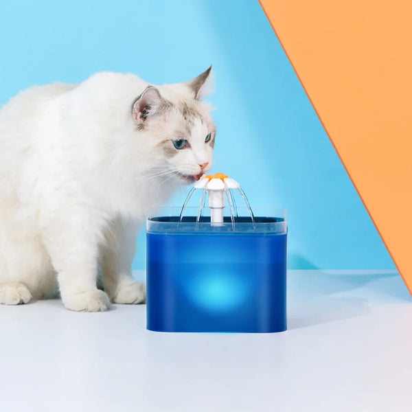 2L Pet Water Fountain with USB, LED Light, Filtration