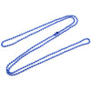 A set of blue ball necklaces, gold and silver plated.