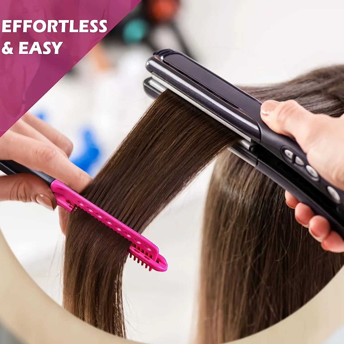 Folding V-Shaped Detangling Comb for Hair Styling