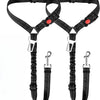 Adjustable Dog Car Seat Belt with Elastic Bungee and Reflective Stitching