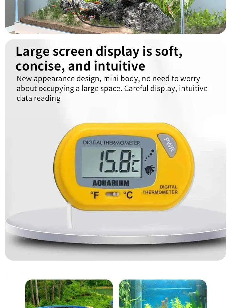 Waterproof Aquarium Digital Thermometer with Suction Cup