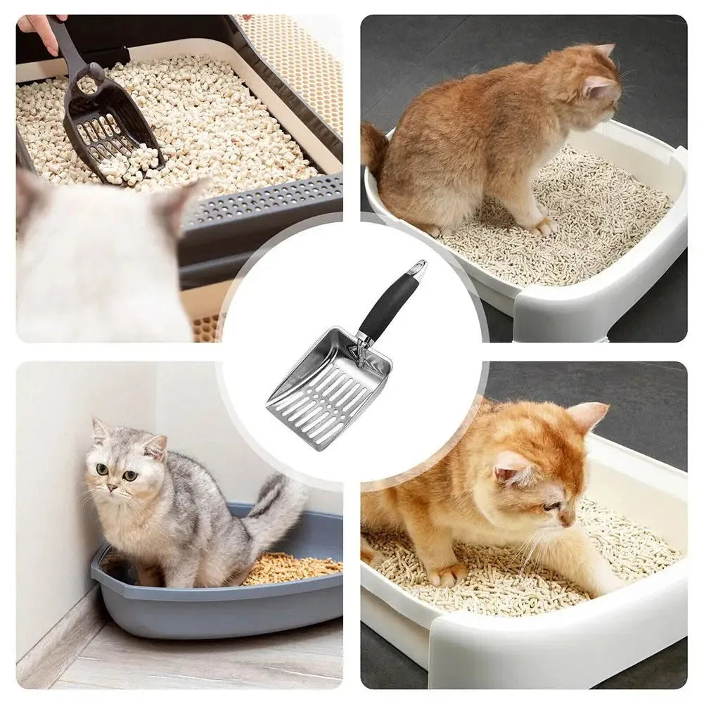 Stainless Steel Cat Litter Scoop with Long Handle