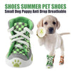 Corduroy Anti-Drop Breathable Dog Shoes for Small Puppies (Set of 4)