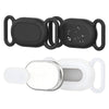 Black silicone protective case for a pet tracker with a collar mount.