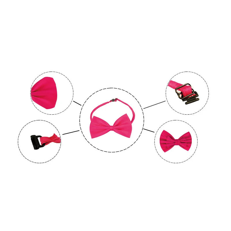 Pet Bow Tie Collar with Adjustable Strap
