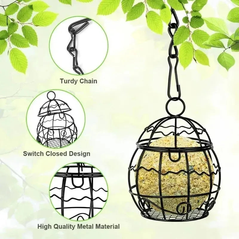 Hanging Metal Bird Feeder with Hook