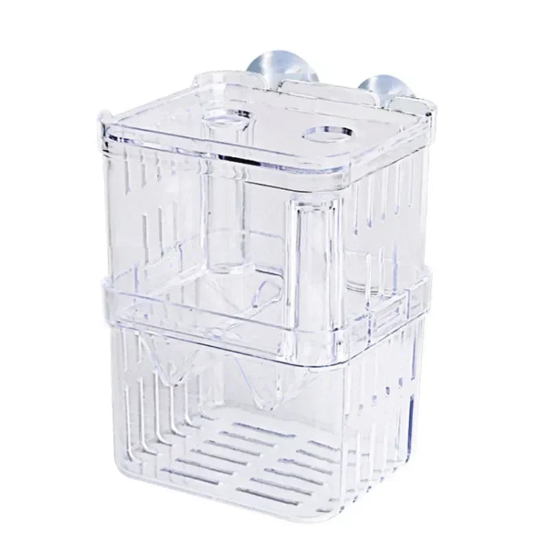 Acrylic Fish Breeding Isolation Box with Double Compartments