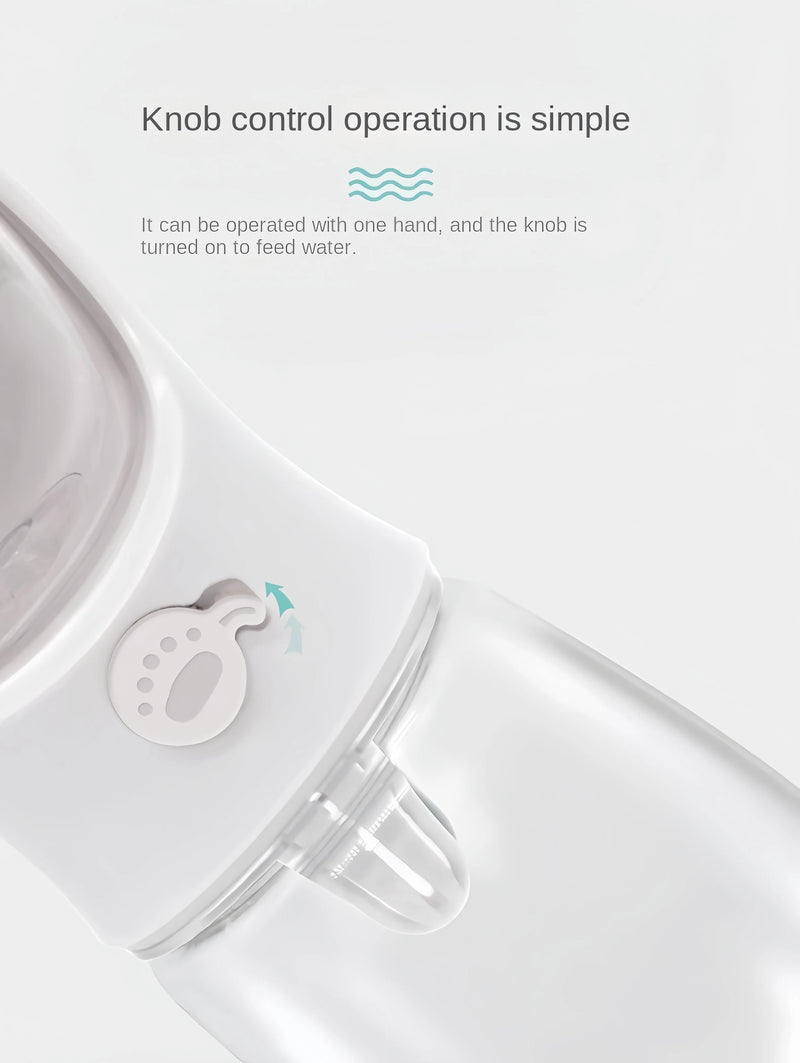 Bouteille d'eau portable pour animaux avec rangement pour nourriture